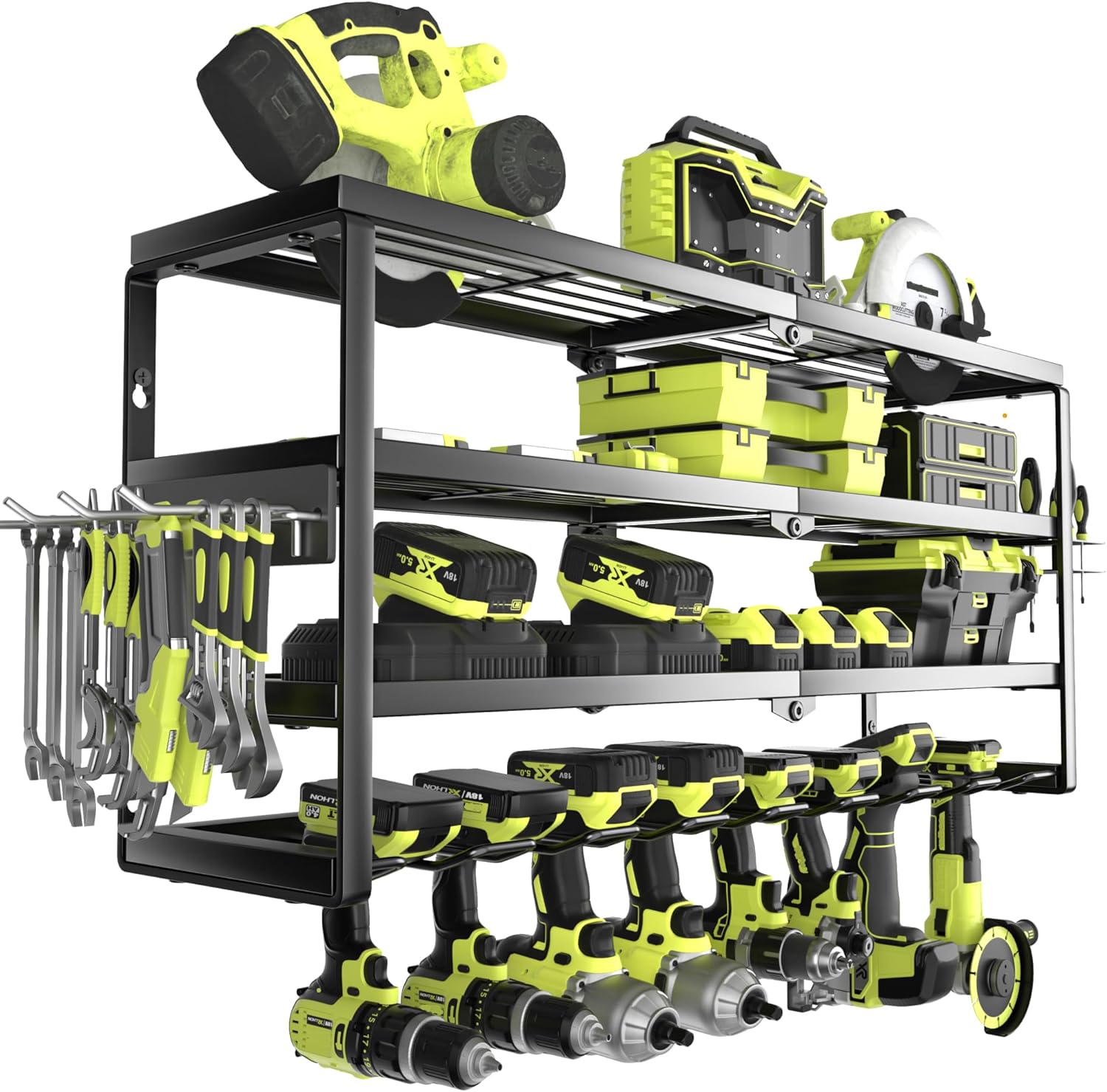 Power Tools Rack - 4 Layer Wall Mount Power Tool