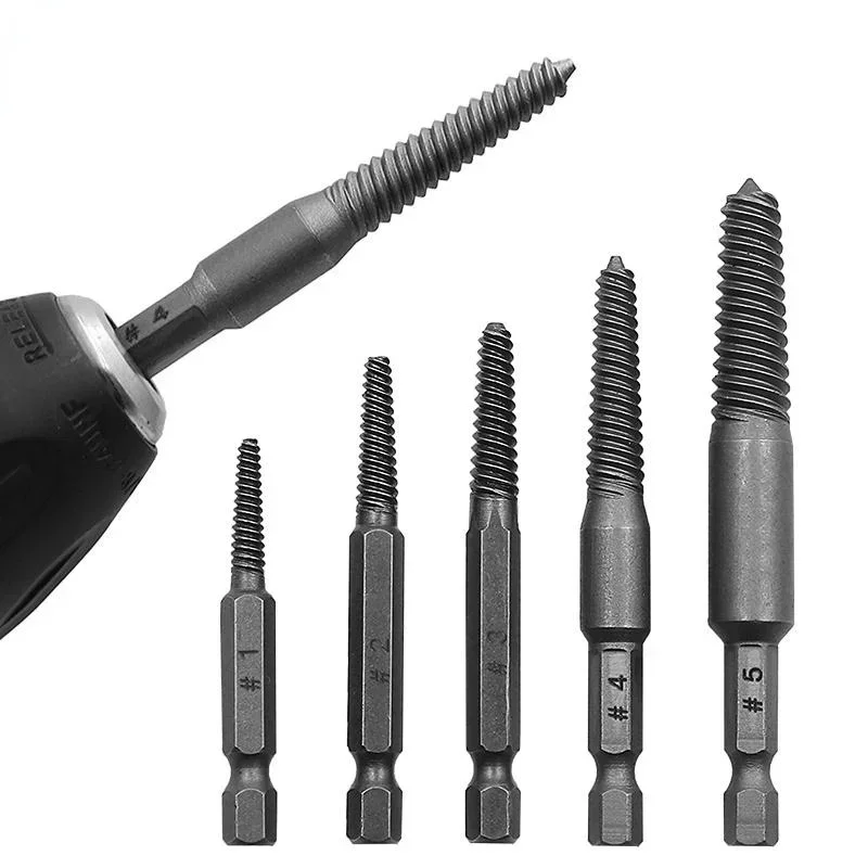 Power Tools Guide - 5pcs Screw Extractor Center Drill Bits