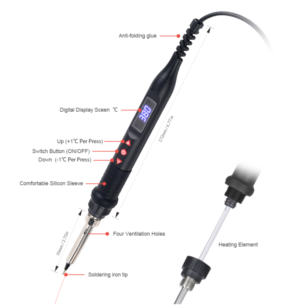 JCD 750W Micro Heat Gun Rework - огляд і ціна Heat Gun Variable