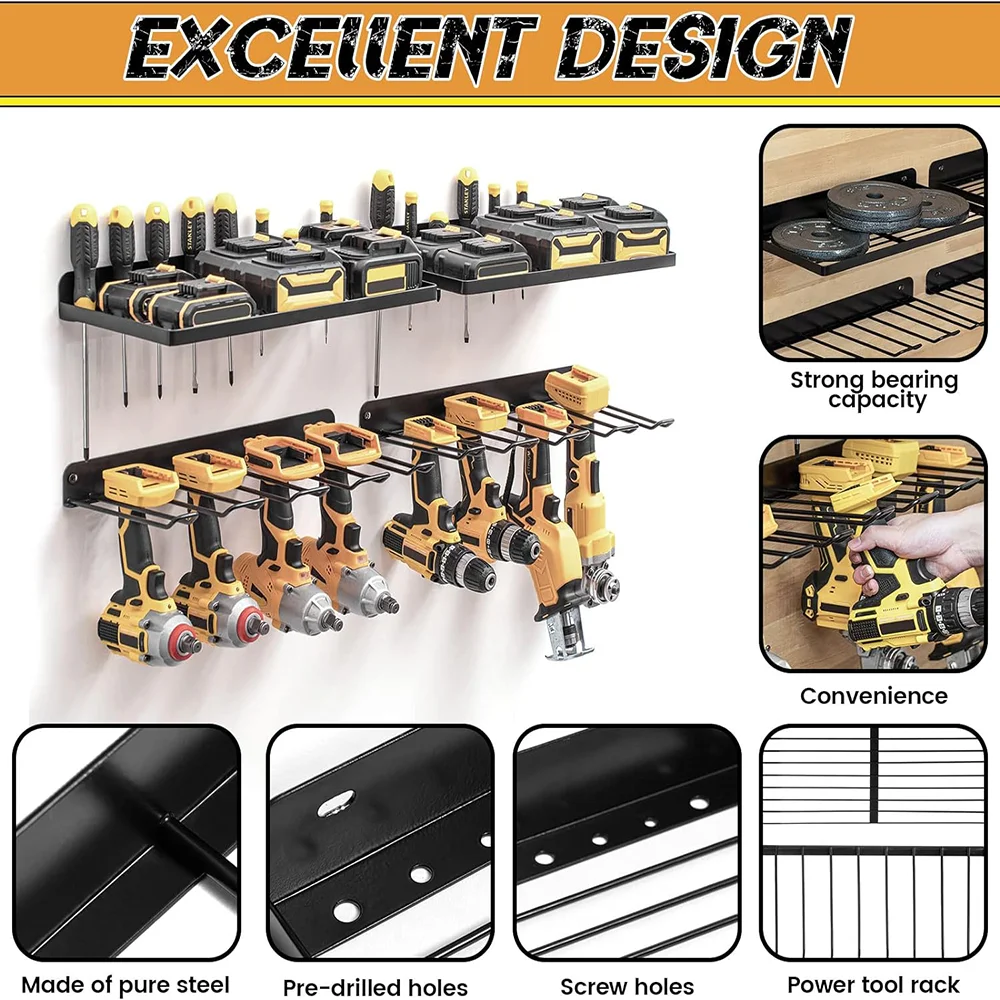 Power Tool Wall Mount Holder H - огляд і ціна Power Tools On Pegboard