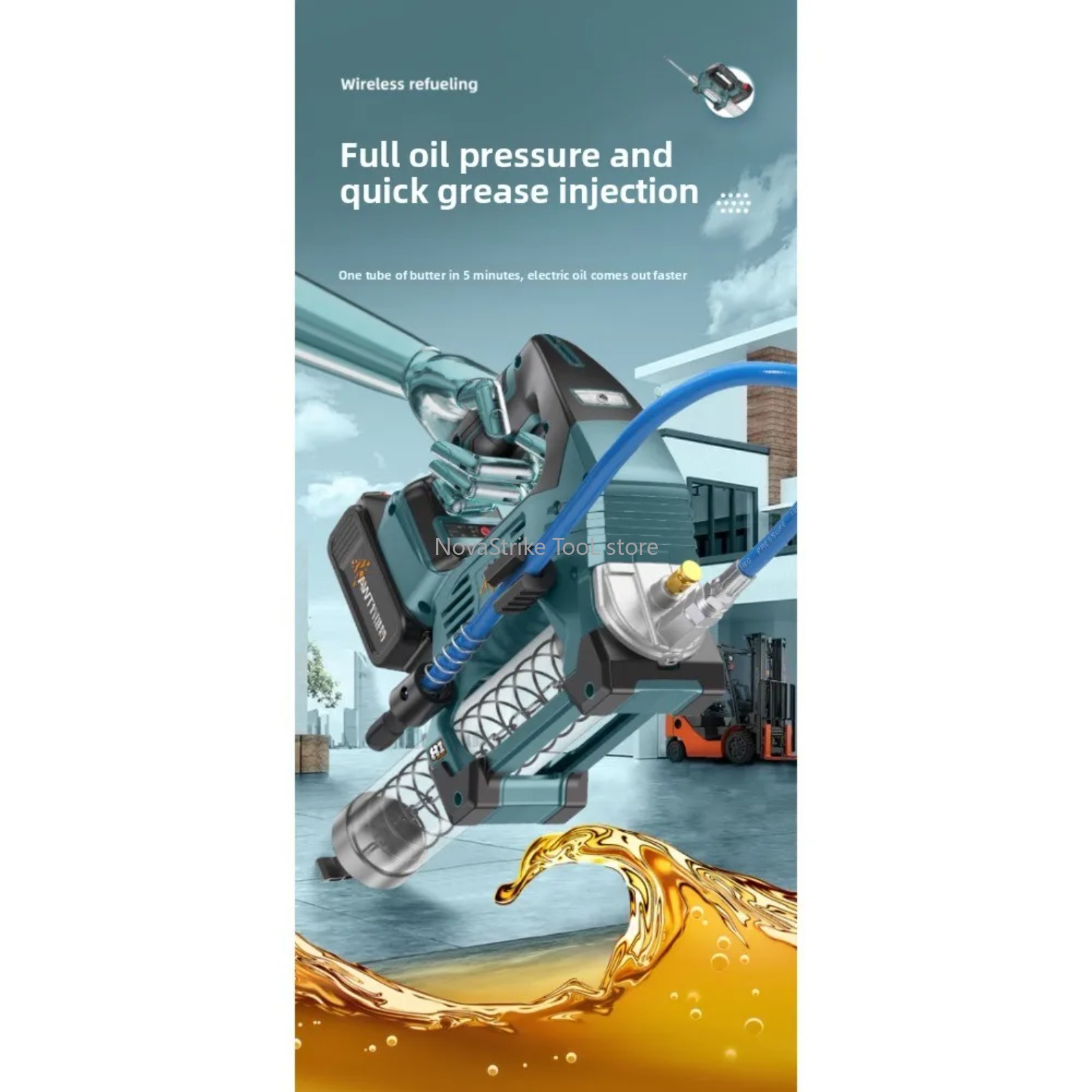 Brushless 600CC Electric Greas - огляд і ціна Power Tools Grease